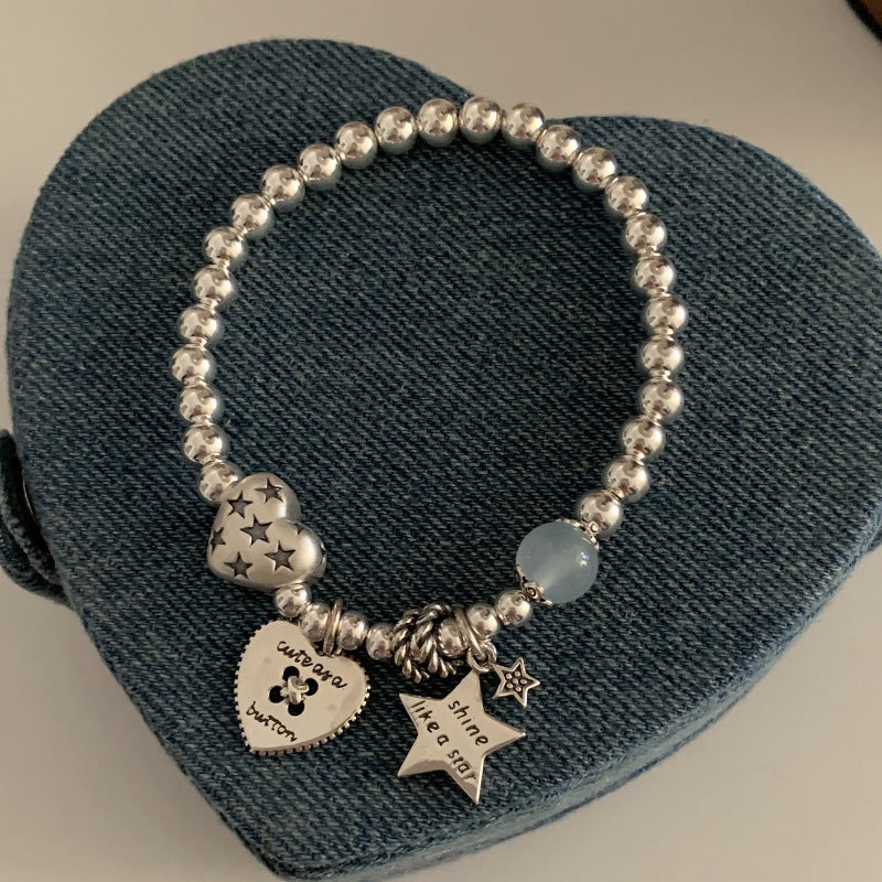 Korean Style Simple Love Star Bracelet Korean Style Simple Women'S Fashion Light Luxury Niche Exquisite All-Match High-End Bracelet - Image 5